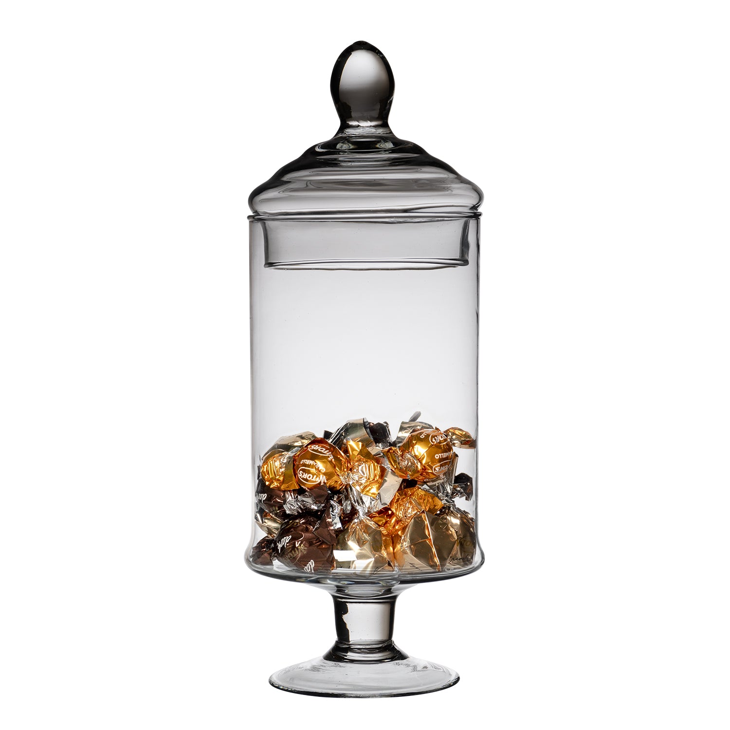 GUSTO CASA - Potiche in Vetro con Coperchio Patisserie h34 diametro 13 cm
